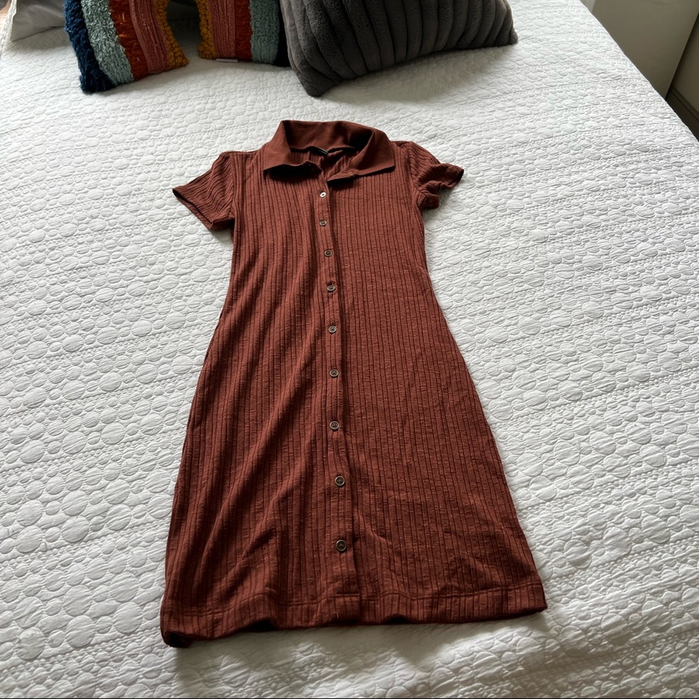collared mini dress